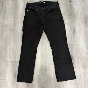Women's Curvy Bootcut Black Jeans